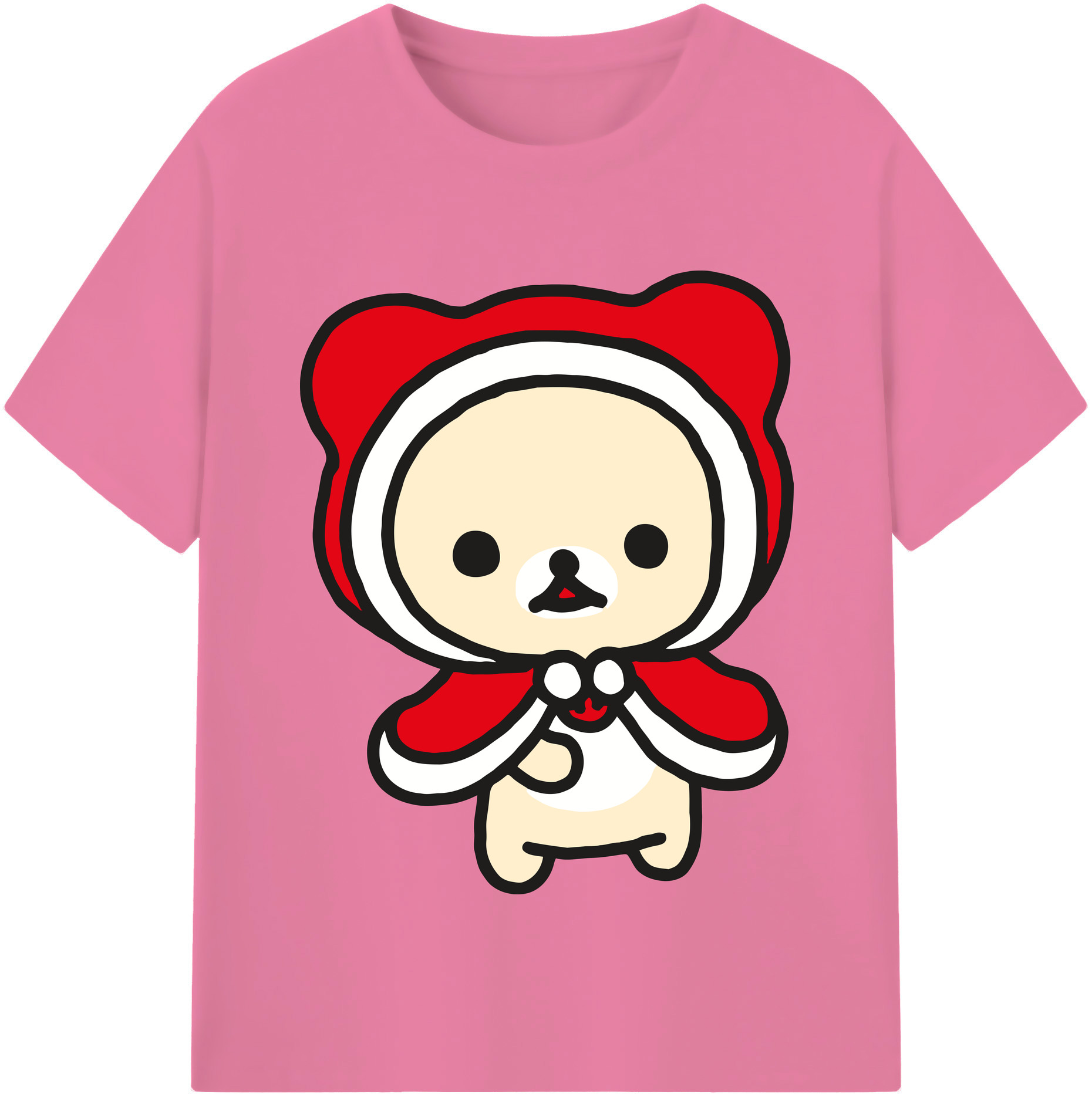 （画像用） リラックマ リラックマ キイロイトリ Rilakkuma Korilakkuma Kiiroitori 綿100％半袖Tシャツ（フロントプリント）